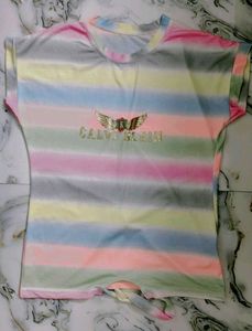Striped Tie-Front Tee Women