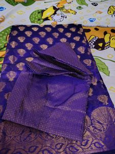 Elegant Blue Pure Banarasi Saree