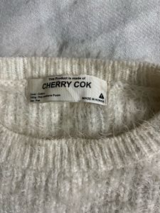 Off-Shoulder Fuzzy Knit Sweater