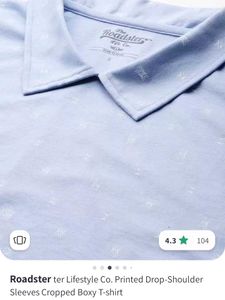 Roadster Printed Drop Shoulder Short Tshirt.
