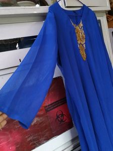 Blue Colour Abaya With Dupatta
