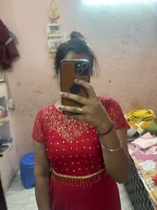 Hot Red Gown For Girls