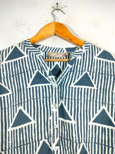 Grey And White Triangle Print Tunics (Women&#39;s)