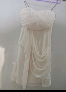 White Strapless Mini Dress