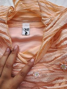 Trendy Peach Top ( Bust 32)