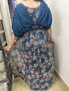 Designer Indo Western Skirt With Cannes &amp; Top
