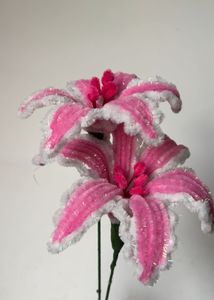 Wild pink Lilies 🌷Pipe cleaner flower