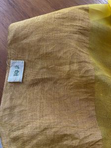 Raw mango Yellow Chanderi Saree