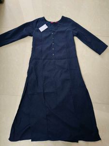 Elegant Striped Kurtha Dress