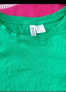 Green H&amp;M Basic Tee