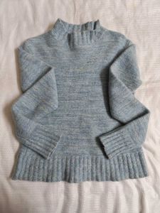 Cozy Blue Knit Turtleneck Sweater
