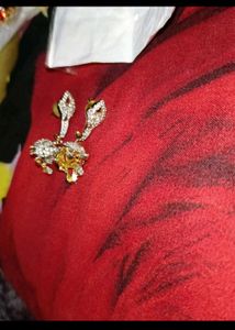 golden cz stone gold plated jhumka