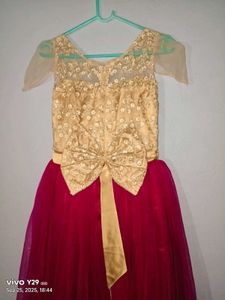 Golden &amp; Pink Ethnic Gown