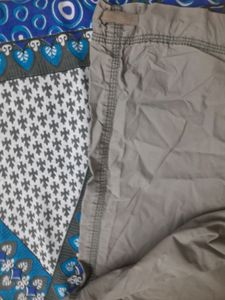 Neutral Colour Parachute Cargo Pants