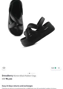 Dressberry Women Black Rubber Clogs