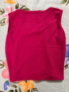 Hot Pink Ribbed Tank Top