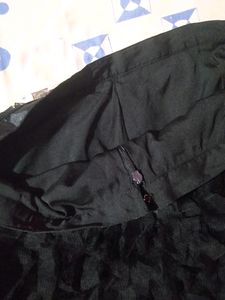 Black Ruffle Mini Skirt