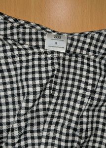 Black and White Check Crop Top