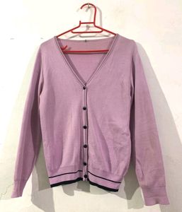 Pink Woolen Cardigan (Women)
