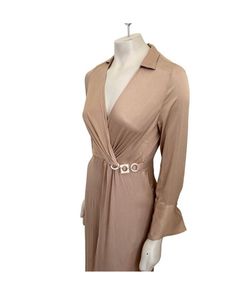 Zara Beige Satin Dress