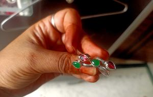 Gemstone Silver toe Rings