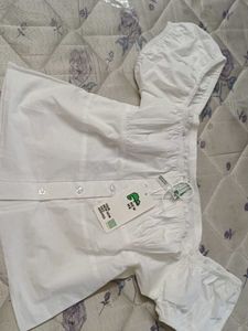 NEWME KOREAN LINEN TOP WITH TAG