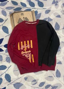 Two-Tone Graphic Sweatshirt