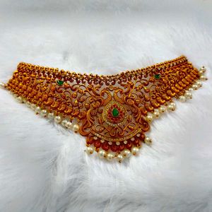 Gold-toned Peacock Necklace