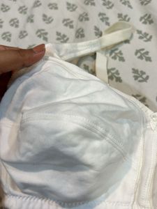White Cotton Bra