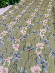 Green Floral Printed Kurti Set with Dupatta