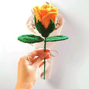 Crochet Yellow Rose