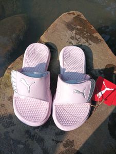 Silver Pink Puma Slidder