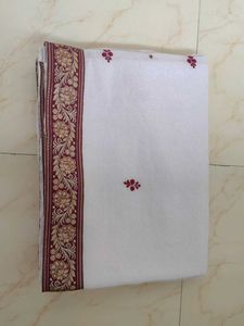 Elegant White Saree