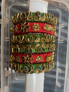 Silk Thread Bangles - Set of 6