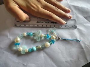 Beaded Butterfly Phone Charm