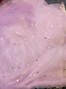 Embroidered Lavender Fabric