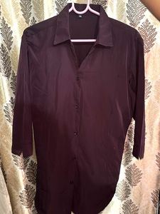 Burgundy Button-Down Shirt
