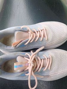 Light Pink & Blue Running Shoes