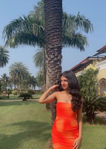 Orange Bodycon Dress