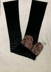 Sequin Top Velvet Jumpsuit
