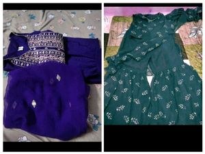 Combo Of 2 Kurta Set Nd Ready To Wear Saree New