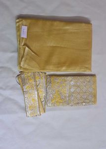 Mustard Yellow Jimmychoo Saree With Hip Belt