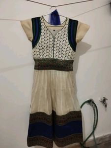 DORIA Cotton Anarkali Frock Suit( Duppata+Pants)
