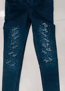 Ripped & Embellished Jeans