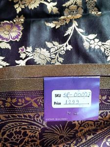 Jal Katan Satin Silk Saree - Obsidian