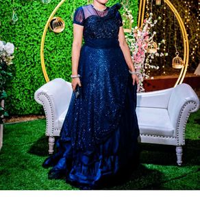 Elegant Blue Ethnic Gown