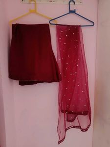 Pink Mirror Work Nayra Suit