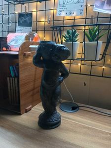 Vintage bronze cupid, cherub figure lamp