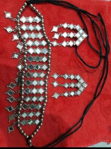 Mirrored Statement Necklace & Earrings