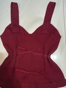 Burgundy Bow Top